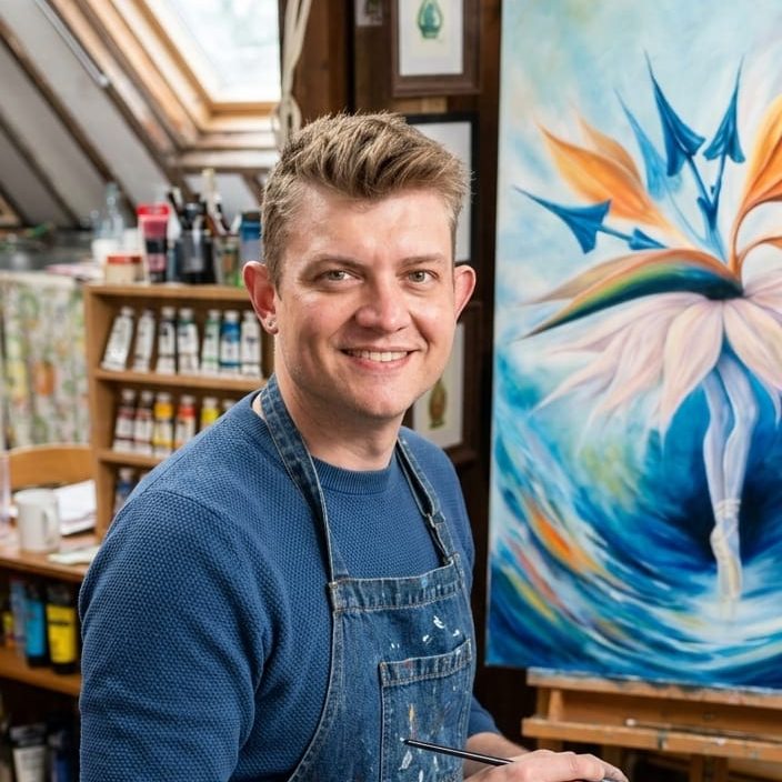 Self-portrait in progress Self-portrait in progress